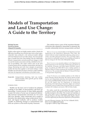 Models of Transportation and Land Use Change: A Guide to the Territory thumbnail