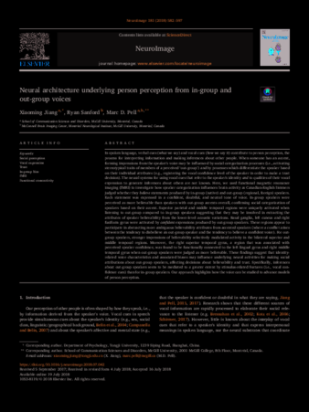 Neural architecture underlying person perception from in-group and out-group voices thumbnail