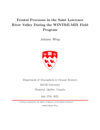 Frontal Processes in the Saint Lawrence River Valley During the WINTRE-MIX Field Program thumbnail