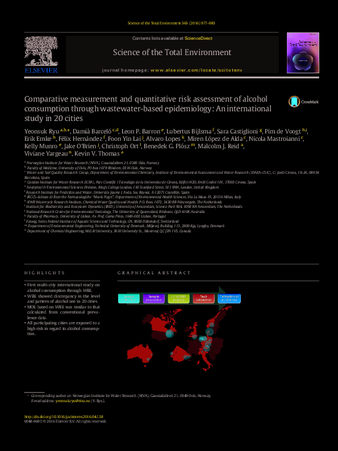 Comparative measurement and quantitative risk assessment of alcohol consumption through wastewater-based epidemiology: An international study in 20 cities thumbnail