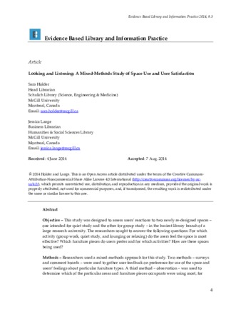 Looking and Listening: A Mixed-Methods Study of Space Use and User Satisfaction thumbnail