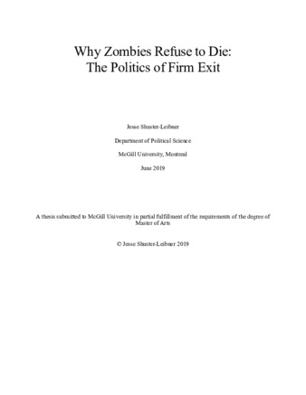 Why zombies refuse to die: The politics of firm exit thumbnail