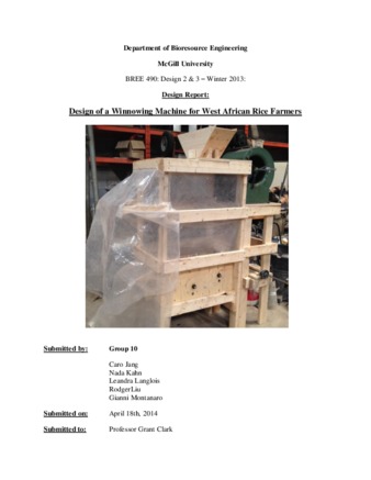 Design of a Winnowing Machine for West African Rice Farmers thumbnail