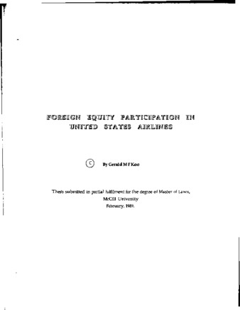 Foreign equity participation in United States airlines thumbnail