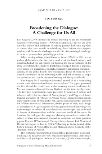 Broadening the Dialogue: A Challenge for Us All thumbnail