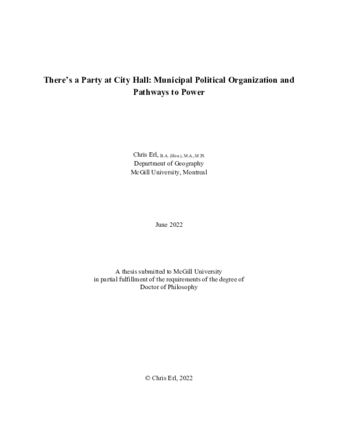 There’s a party at city hall: municipal political organization and pathways to power thumbnail