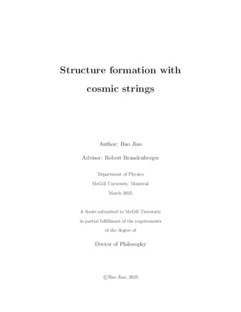 Structure formation with cosmic strings thumbnail