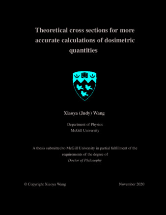 Theoretical cross sections for more accurate calculations of dosimetric quantities thumbnail