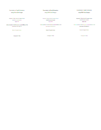 Uncertainty in depth estimation using RGB-gated images thumbnail