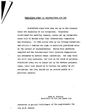 Prohibited areas in international air law thumbnail