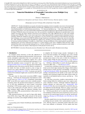 Numerical Simulations of Orographic Convection across Multiple Gray thumbnail