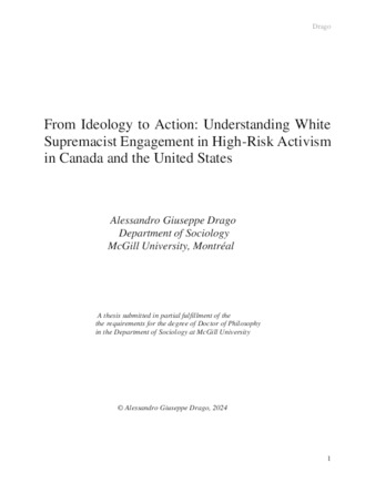 From Ideology to Action: Understanding White Supremacist Engagement in High-Risk Activism in Canada and the United States thumbnail