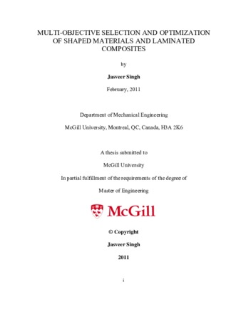 Multi-objective selection and optimization of shaped materials and laminated composites thumbnail