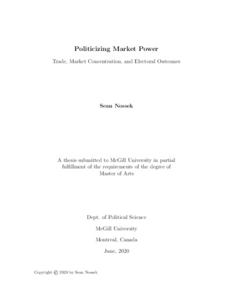 Politicizing Market Power: Trade, Market Concentration, and Electoral Outcomes thumbnail