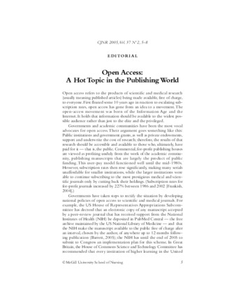 Open Access: A Hot Topic in the Publishing World thumbnail