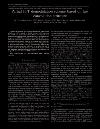 Partial FFT Demodulation Scheme Based on Fast Convolution Structure thumbnail