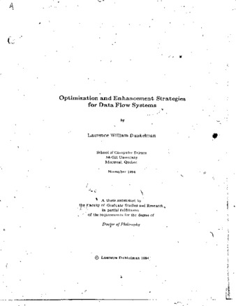 Optimization and enhancement strategies for data flow systems thumbnail
