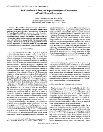 An experimental study of superconvergence phenomena in finite element magnetics thumbnail