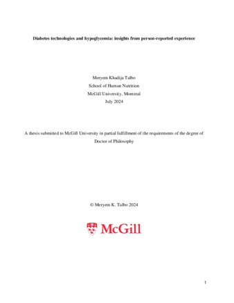 Diabetes technologies and hypoglycemia: insights from person-reported experience thumbnail