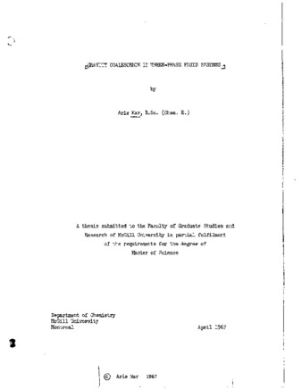 Gravity coalescence in three-phase fluid systems. thumbnail