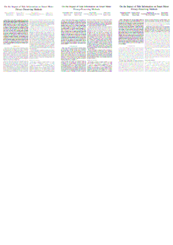 On the Impact of Side Information on Smart Meter Privacy-Preserving Methods thumbnail