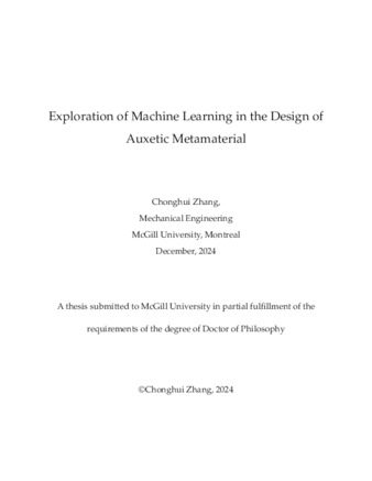 Investigation on Applying Machine Learning to Explore the Design Space of Auxetic Metamaterials thumbnail