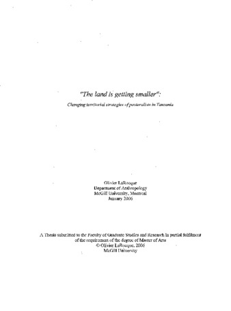 "The land is getting smaller" : changing territorial strategies of pastoralists in Tanzania thumbnail