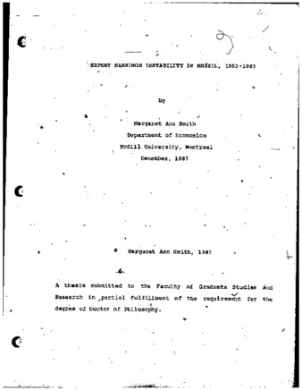 Export earnings instability in Brazil, 1953-1983 thumbnail