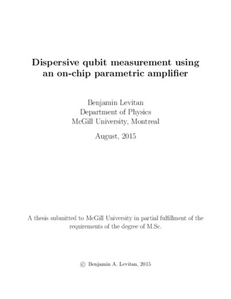 Dispersive qubit measurement using an on-chip parametric amplifer thumbnail