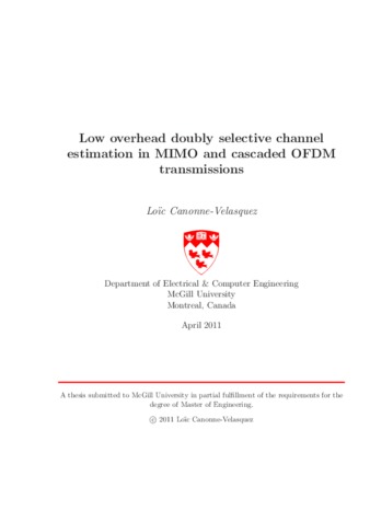 Low overhead doubly selective channel estimation in MIMO and cascaded OFDM transmissions thumbnail