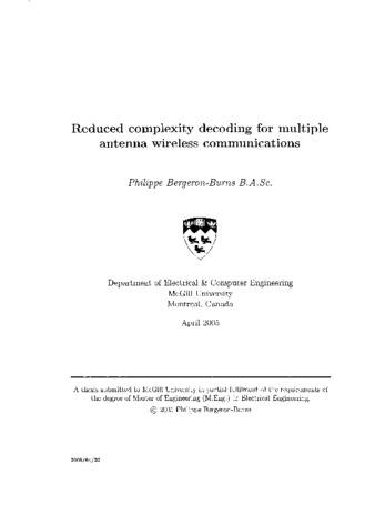 Reduced complexity decoding for multiple antenna wireless communications thumbnail