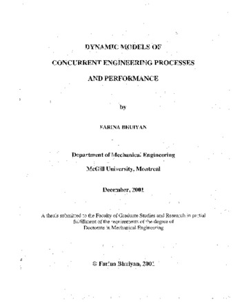 Dynamic models of concurrent engineering processes and performance thumbnail