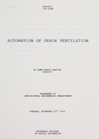 Automation of Grain Ventilation thumbnail