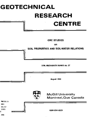 GRC studies on soil properties and soil=water relations thumbnail