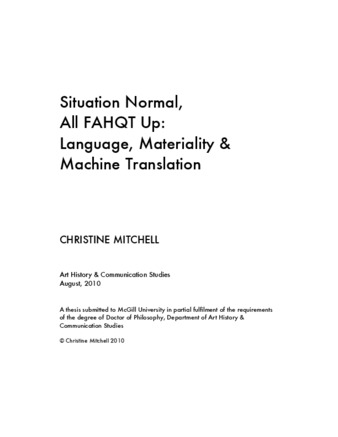 Situation normal all FAHQT up: language, materiality and machine translation thumbnail