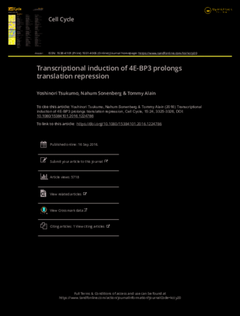 Transcriptional induction of 4E-BP3 prolongs translation repression thumbnail