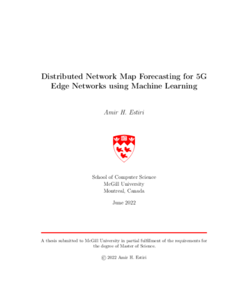 Distributed network map forecasting for 5G edge networks thumbnail