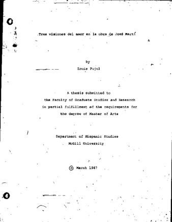Tres visiones del amor en la obra de José Martí thumbnail