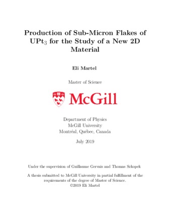Production of sub-micron flakes of UPt3 for the study of a new 2D material thumbnail