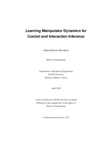 Learning manipulator dynamics for control and interaction inference thumbnail