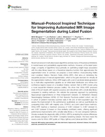Manual-Protocol Inspired Technique for Improving Automated MR Image Segmentation during Label Fusion thumbnail