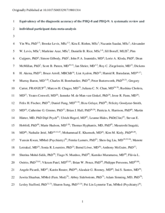 Equivalency of the diagnostic accuracy of the PHQ-8 and PHQ-9: a systematic review and individual participant data meta-analysis thumbnail