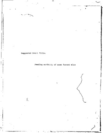 Activity and food consumption of three sympatric species of forest mice. thumbnail