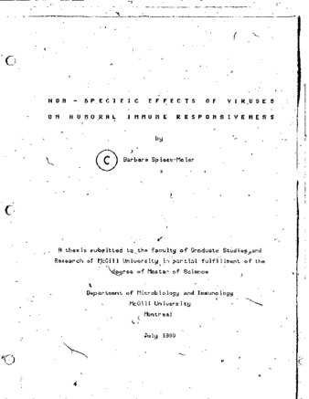 Non-specific effects of viruses on humoral immune responsiveness thumbnail