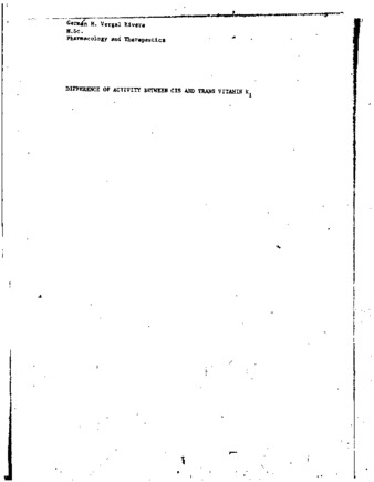 A comparison of the activity of the cis- and trans-isomers of vitamin K1 / thumbnail