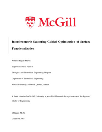 Interferometric Scattering-Guided Optimization of Surface Functionalization thumbnail