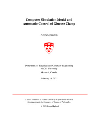 Computer simulation model and automatic control of glucose clamp thumbnail