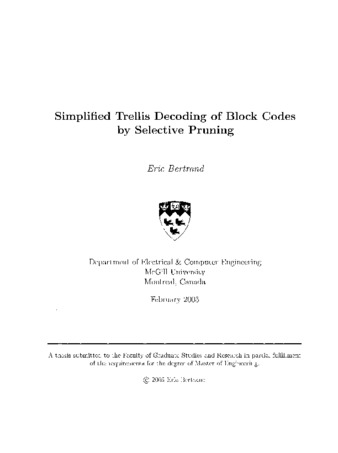 Simplified trellis decoding of block codes by selective pruning thumbnail