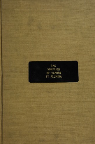 The Sorption of vapors by alumina. thumbnail