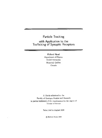 Particle tracking with application to the trafficking of synaptic receptors : thumbnail